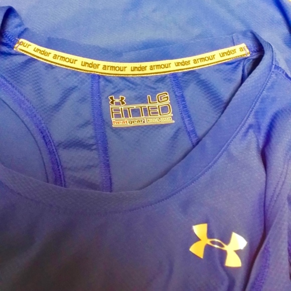 UNDER ARMOUR Heat Gear Blue Tank Top L - Picture 2 of 2